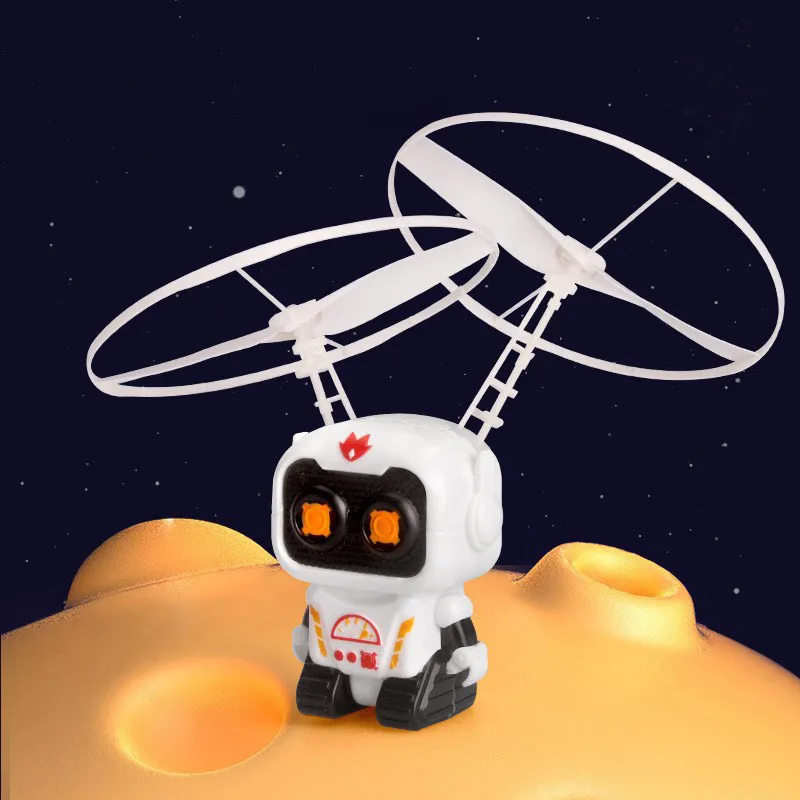 Astronaut Flying Helicopter RC Mini Drone Induction Suspension Aircraft Games Hand Controlled InfraredInteractive Kids Toys