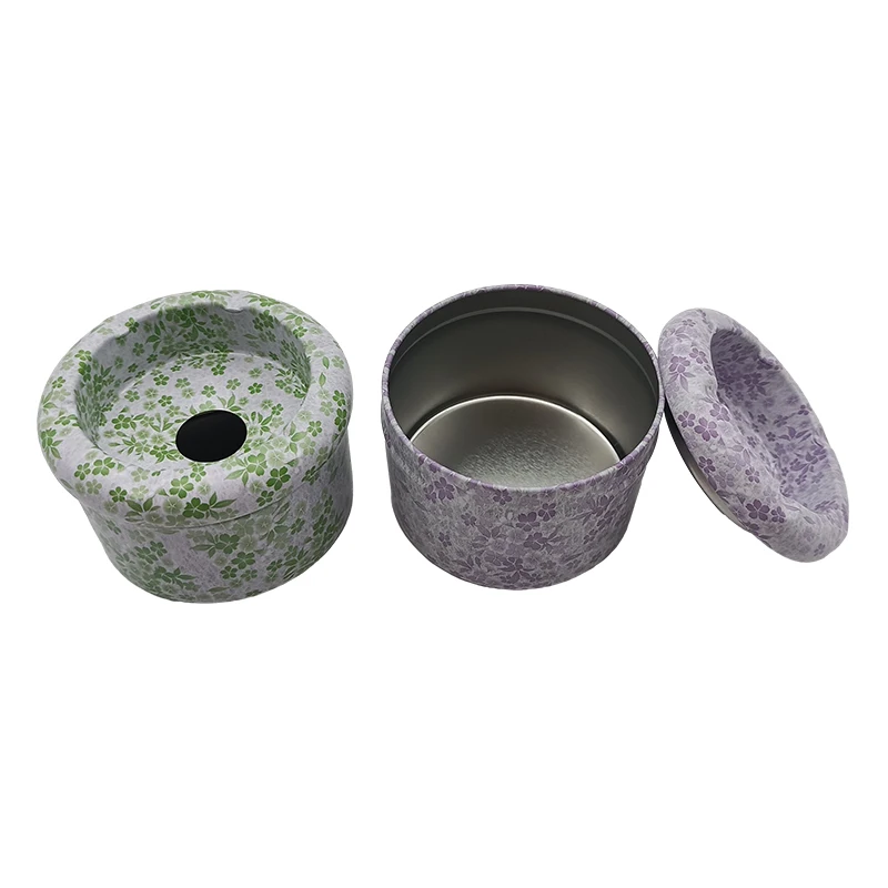Living Room Coffee Table Fall-resistant Anti-flying Ash Car Portable Printed Tinplate Ashtray Metal Cigar Outdoor Ashtray