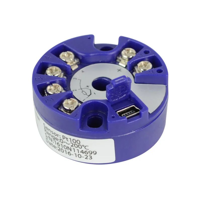 3 wire 4 wire wzp head mount universal input analog thermocouple+RTD 0-10v 4 20ma pt100 temperature transmitter pt 100
