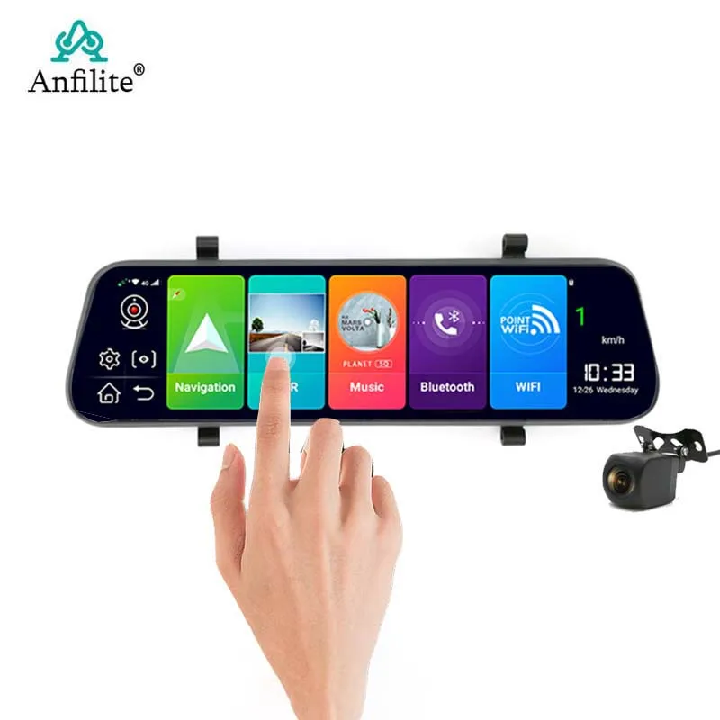 10 inch android 2G+16GB GPS Navigation 4G Car dvr camera FHD 1080P ADAS dash cam FM WIFI driving recorder dvr rearview mirror