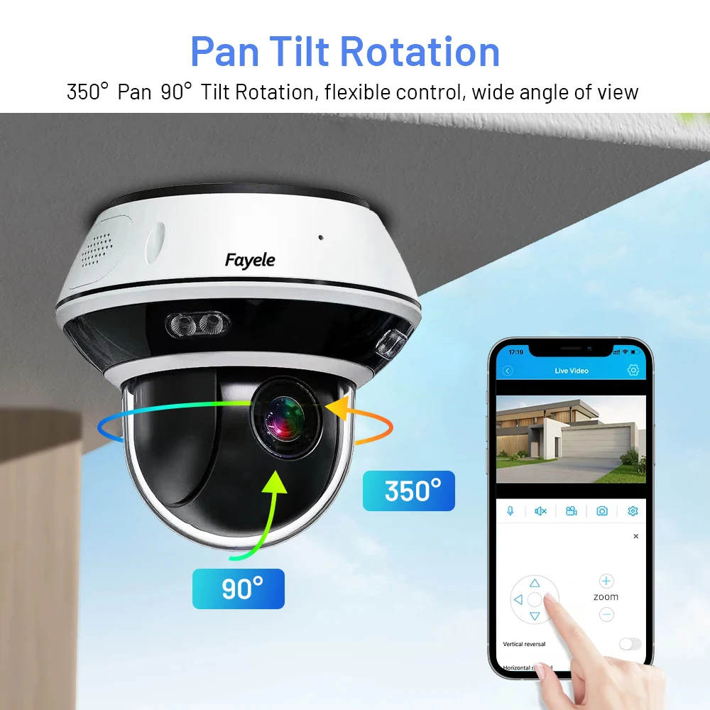 CCTV Security K10 Vandalproof Mini Dome PTZ Camera Audio Video Camera System TF card Slot IP66 Waterproof Outdoor use IP Camera