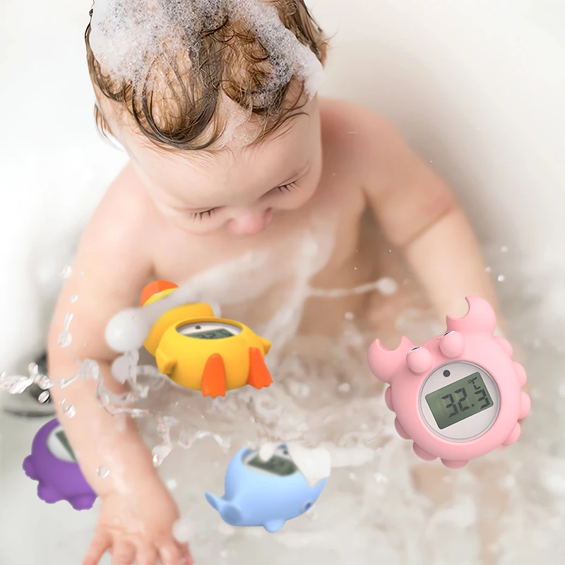 CE ISO Cartoon Floating Lovely Baby Water Thermometer Kids Bath Thermometer Toy Plastic Water Sensor Thermometer