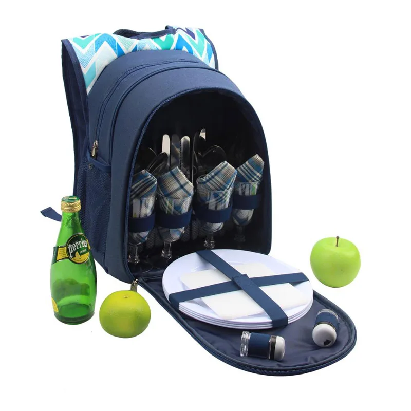 Factory Directory Cheap High quality custom 4 person set picnic backpack