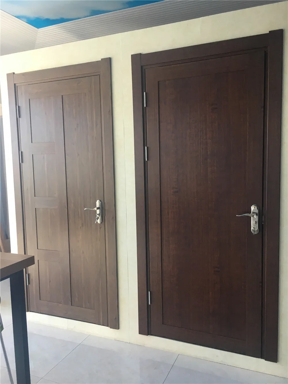 waterproof wpc material interior door, pvc coated surface door design UAE, Dubai, Oman wpc door