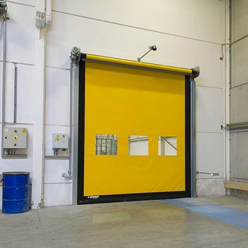 Customized PVC Fast Shutter Door Factory Workshop With Transparent Window Isolation Of Non-Standard PVC Fast Door