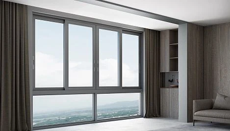 House large glass window double triple glazed mosquito net hurricane impact heat sound insulation villa aluminum sliding windows