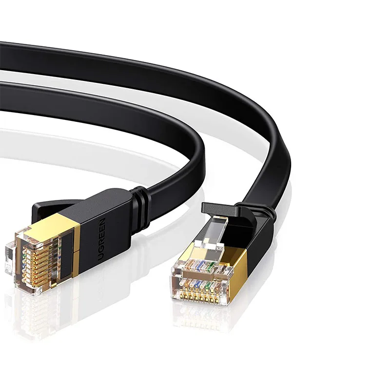 Ethernet-кабель UGREEN Cat 7 высокоскоростной плоский гигабитный кабель RJ45 LAN 10 Гбит/с экранированный Интернет-кабель для игр PS5 PS4