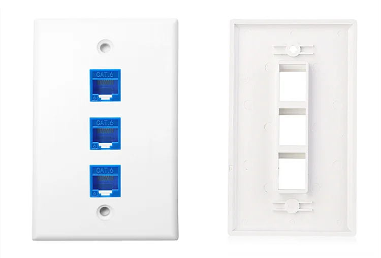 Настенная пластина Glory 120 с 2 портами Keystone Jack RJ45