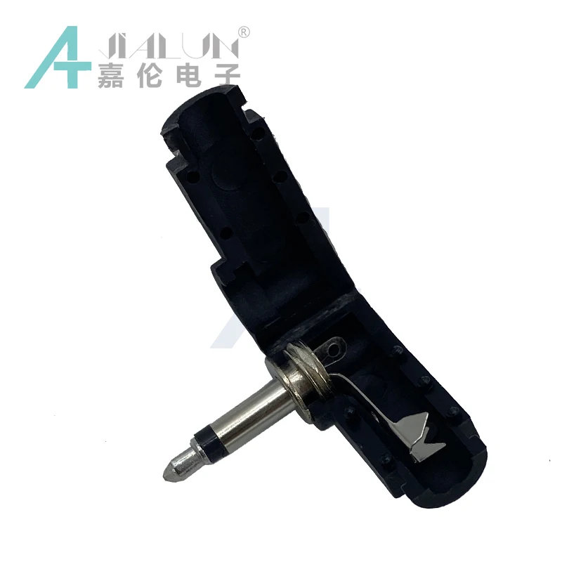 3.5mm Mono Plug Right Angle 90 Degree Solder Mono 2-Pole Plug Connector