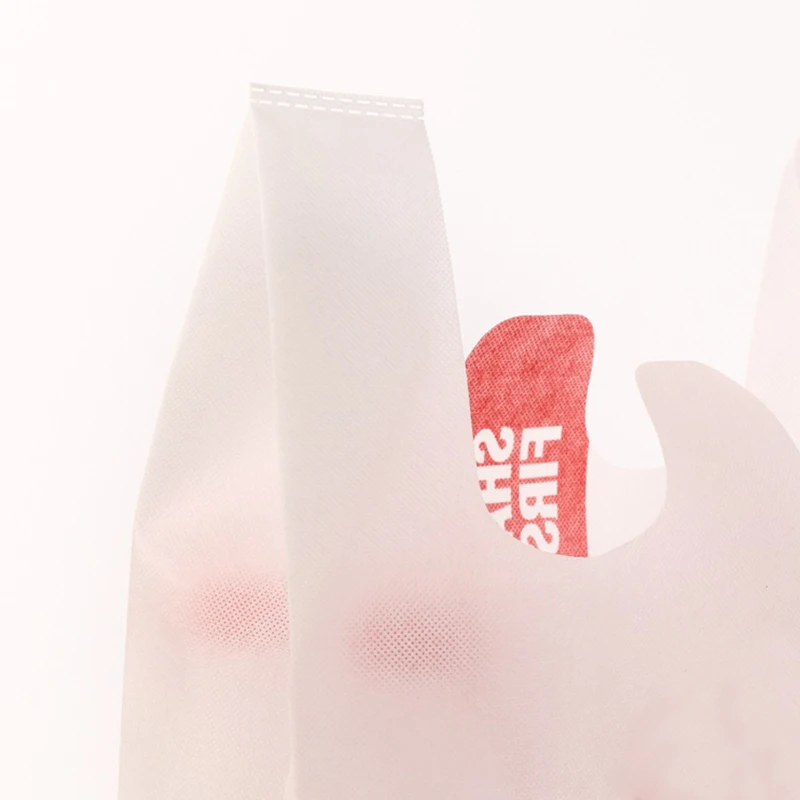 Simple design, strong bearing capacity, non-woven vest bag for supermarket shopping