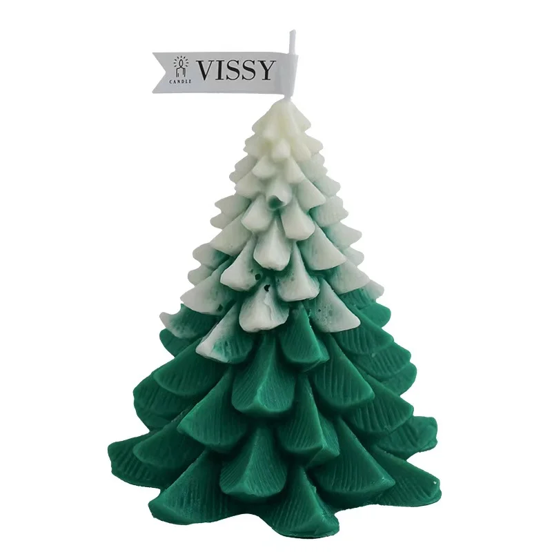 Low Moq Drop Shipping Custom Christmas Tree Candles Decorative Candles Gift Box Packaged Candles