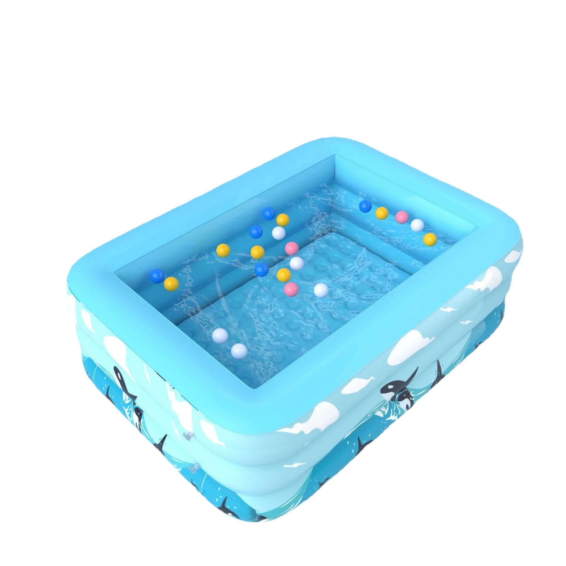 Thickened Household Inflatable Swimming Pool For Baby Toddler Children Kids Bath Tub Adult PVC Paddling Square