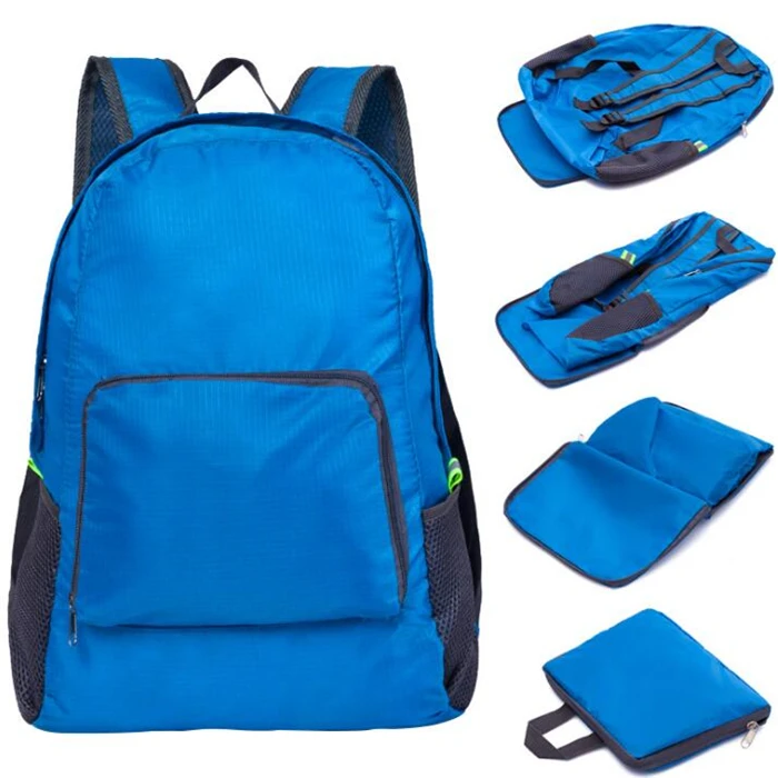 promotional Polyester bagpack folding back pack Foldable Backpacks