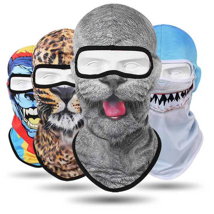 ZY10 Breathable Summer Animals Pattern Masks HeadScarf Sunscreen Head Wear Outdoor Motorcycle Cycling Face Mask