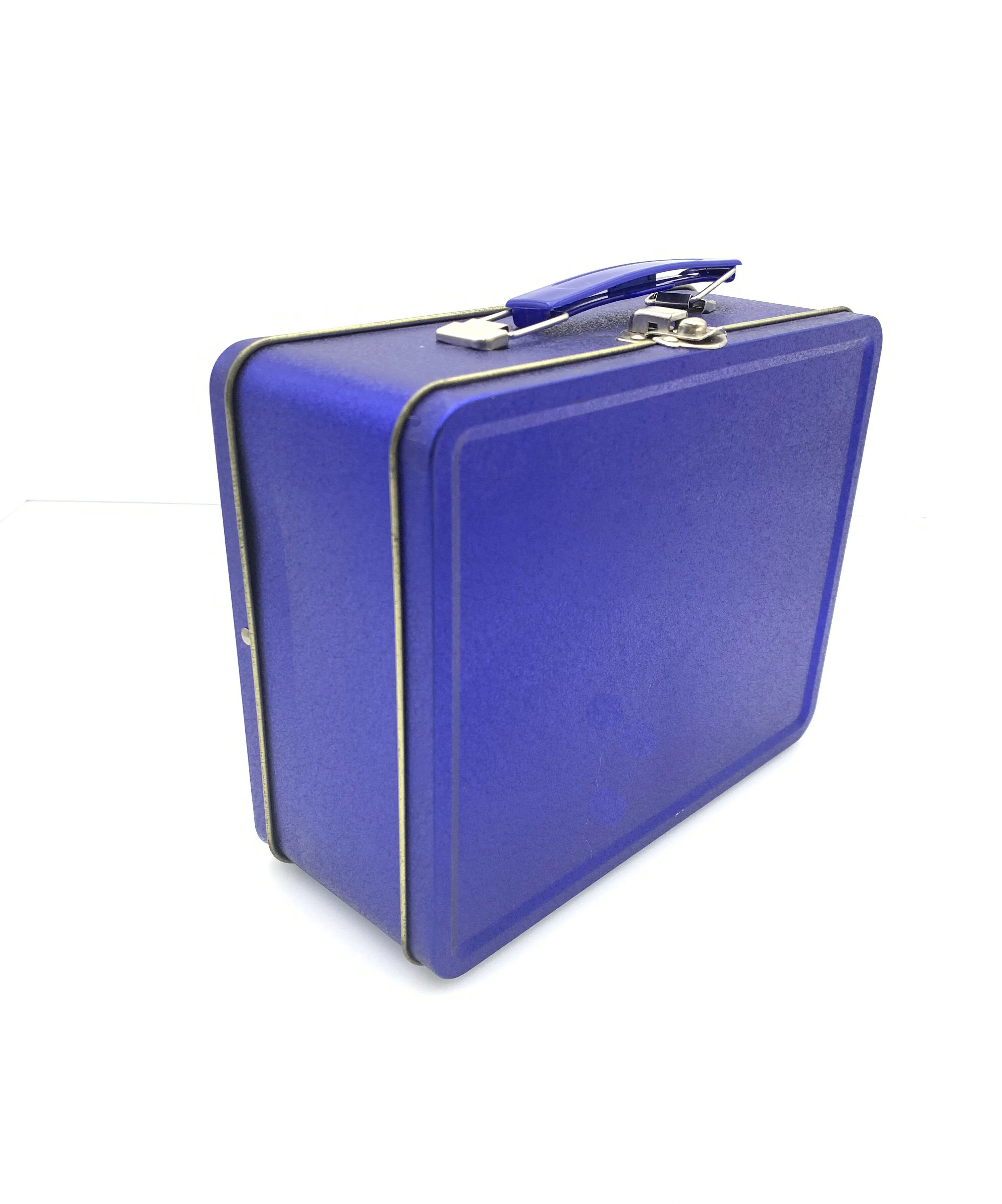 Rectangular good quality metal lunch tin box briefcase