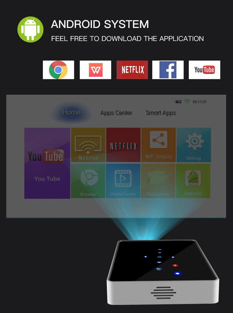 superroot Android  HD IN Wi-fi bt P8I dlp mini laser projector 4k proyector