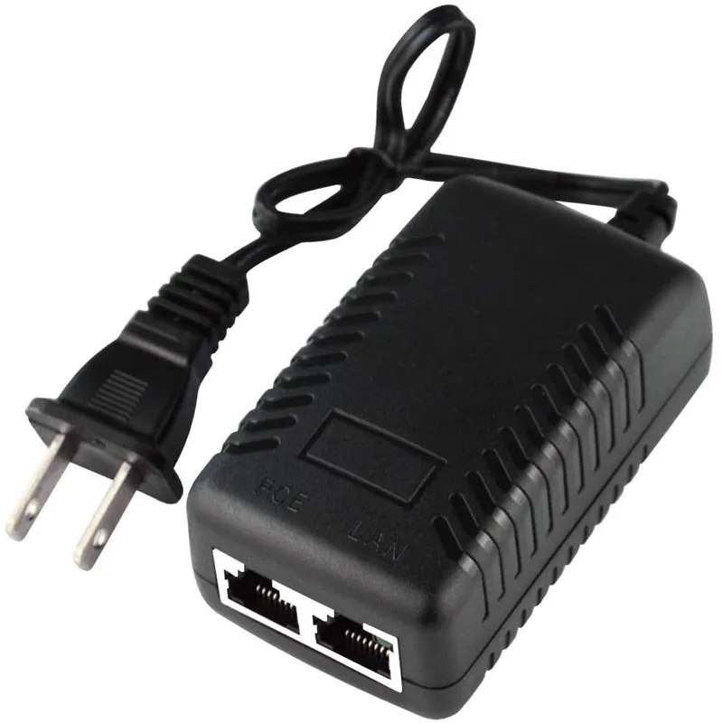 NEW 48V POE Injector Adapter Power Supply,24W 10/100Mbps IEEE 802.3af, for Most Cisco/Polycom/Aastra Phones