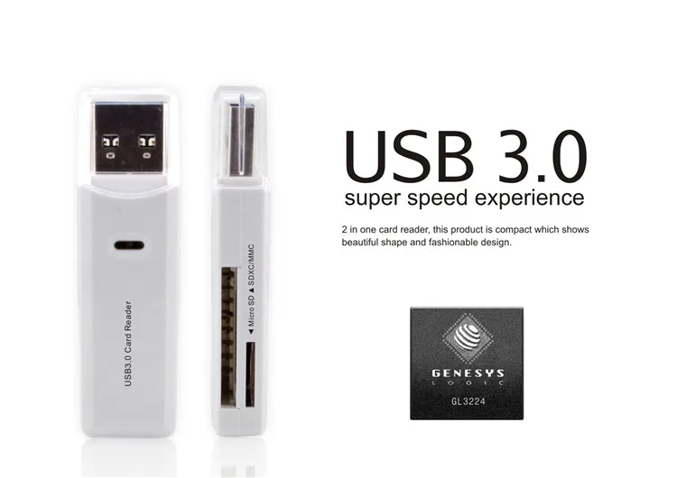  OEM 2 в 1 USB 3 0 кардридер для Micro SD