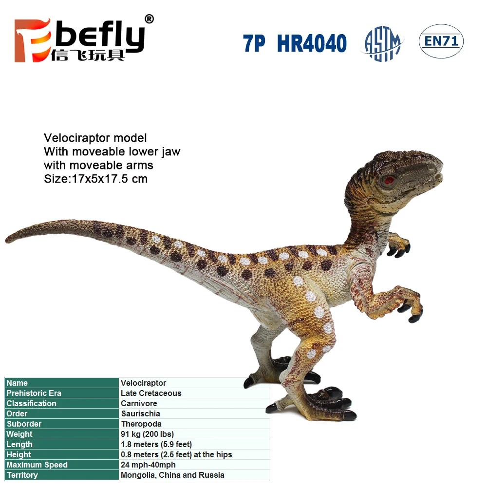 Table Figurines Pvc Toy Velociraptor Dinosaur Model