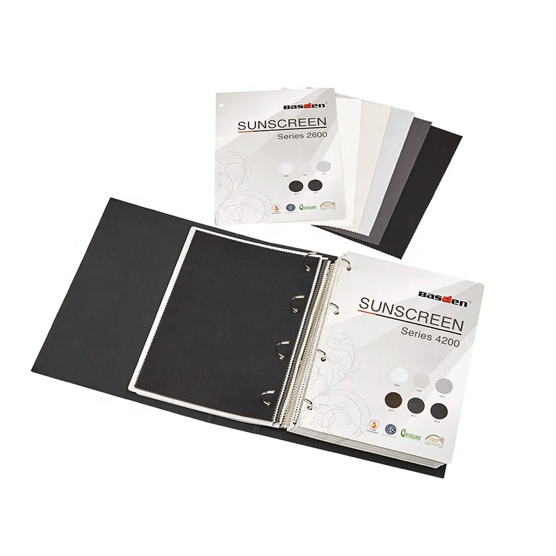 
Custom Synthetic leather display sample book leather color shade card paste swatch book 