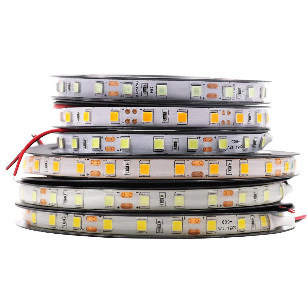 DC 12V SMD 5054 120leds/m LED Strip Light Red Pink Natural White Gold IP21 IP65 IP67 Waterproof Flexible LED Tape Lamp 5m/roll