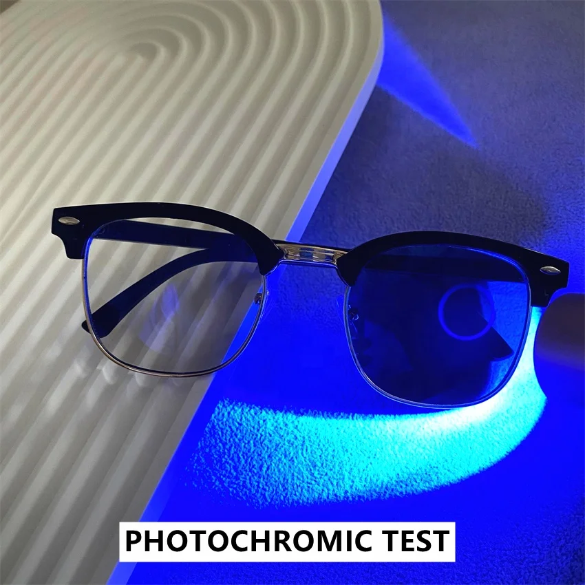 unisex men`s women 2025 circle eyebrow gold silver black retro photogray anti reflet 2024 2024 uv400 photochromic sunglasses