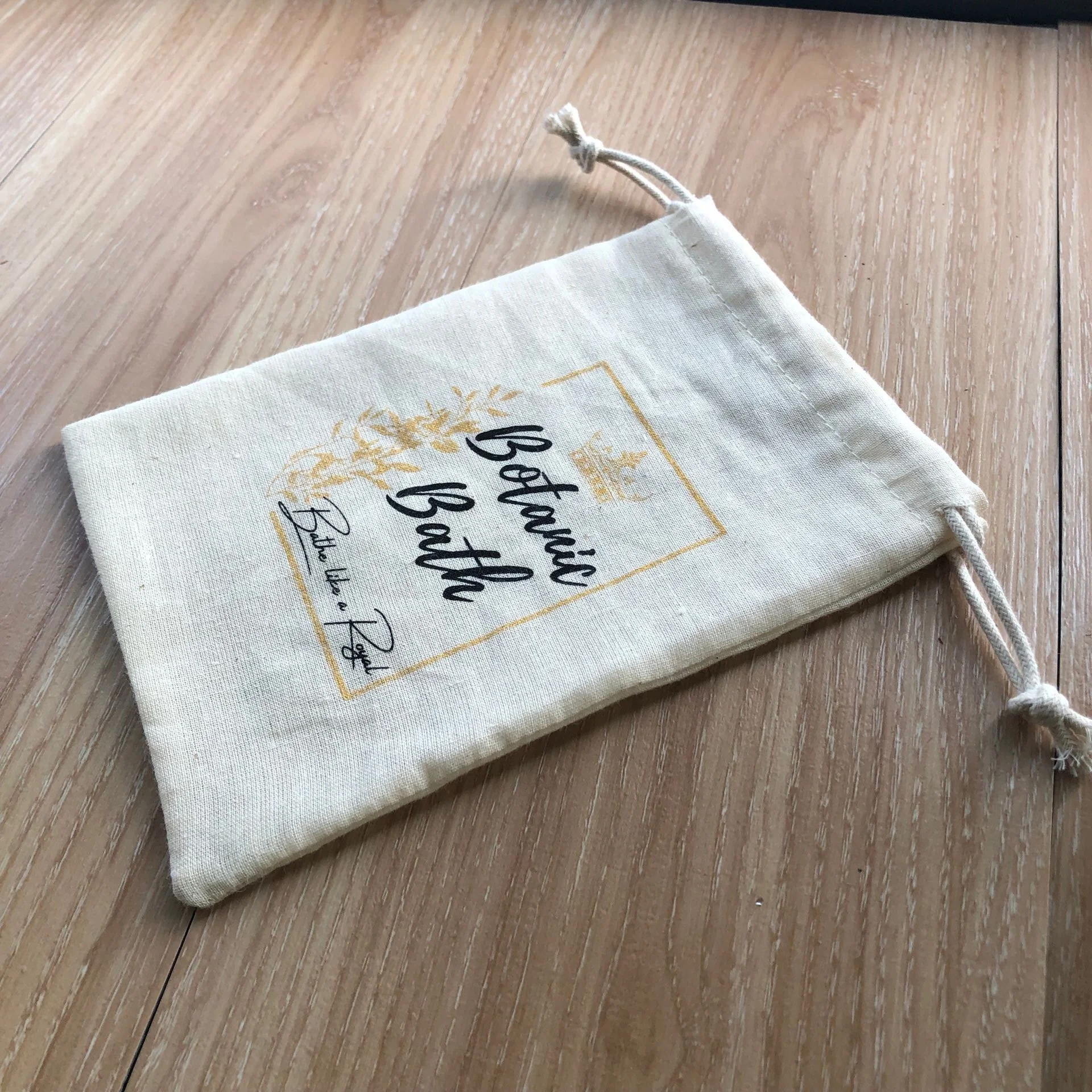 Breathable Thin Muslin Cotton Drawstring Pouch