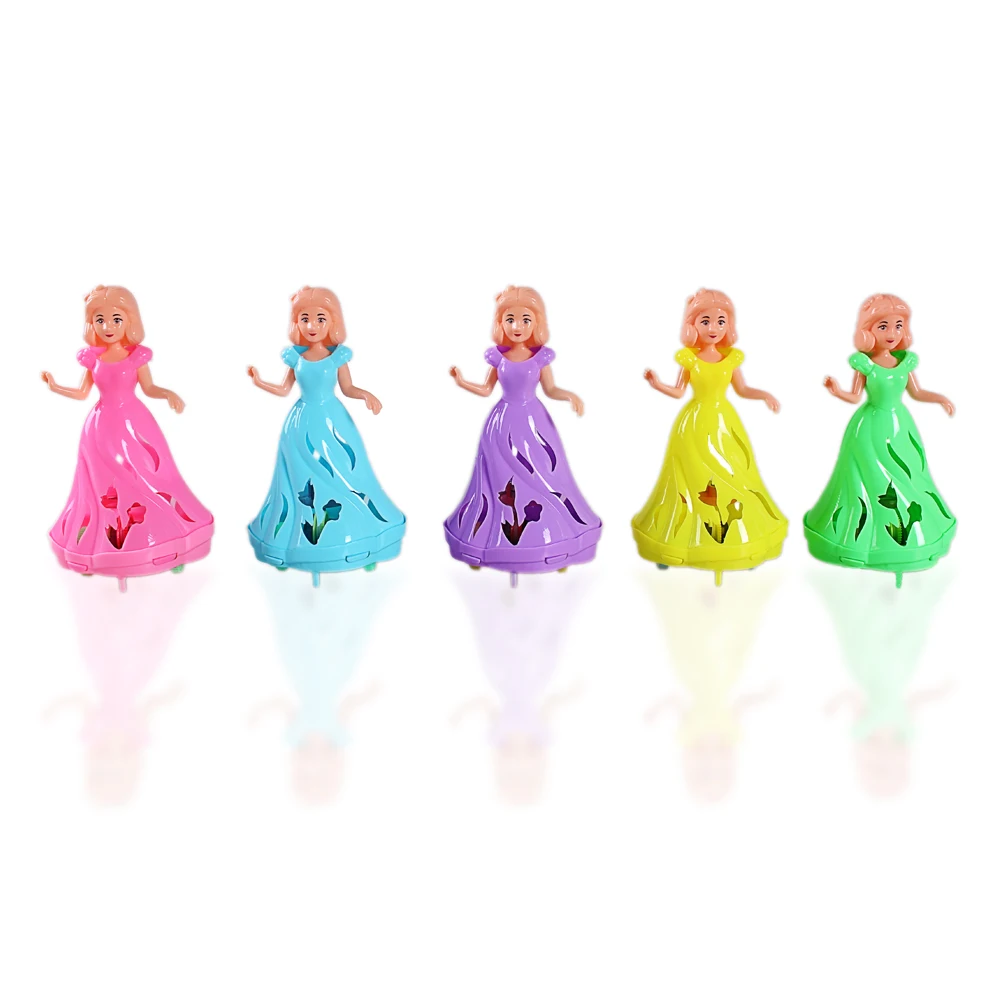Wholesale Plastic Princess Doll Small Car For Baby Girl Mini Pull Back Toy Car With Light