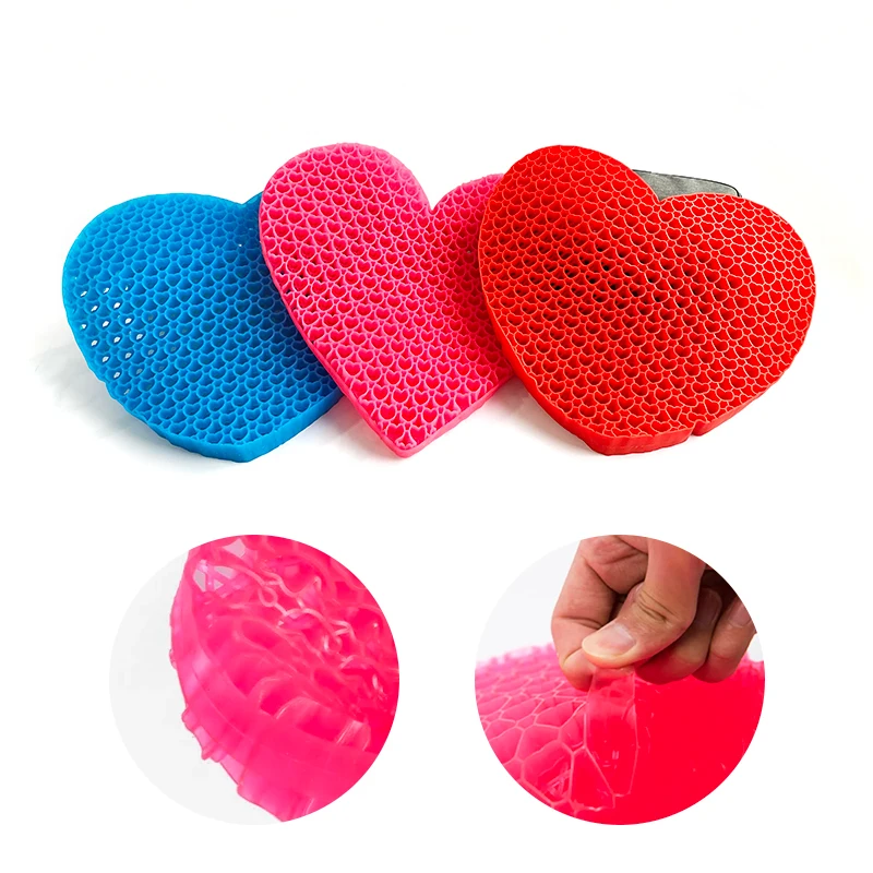 BS 36-1 New design heart shape gel seat cushion foldable portable super soft bus driver gel pad seat cushion