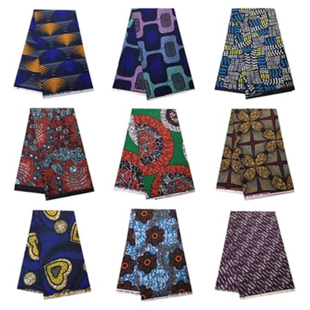 Custom wholesale cotton ankara vitenge batik real wax print african hollandais pagne women clothing fabric