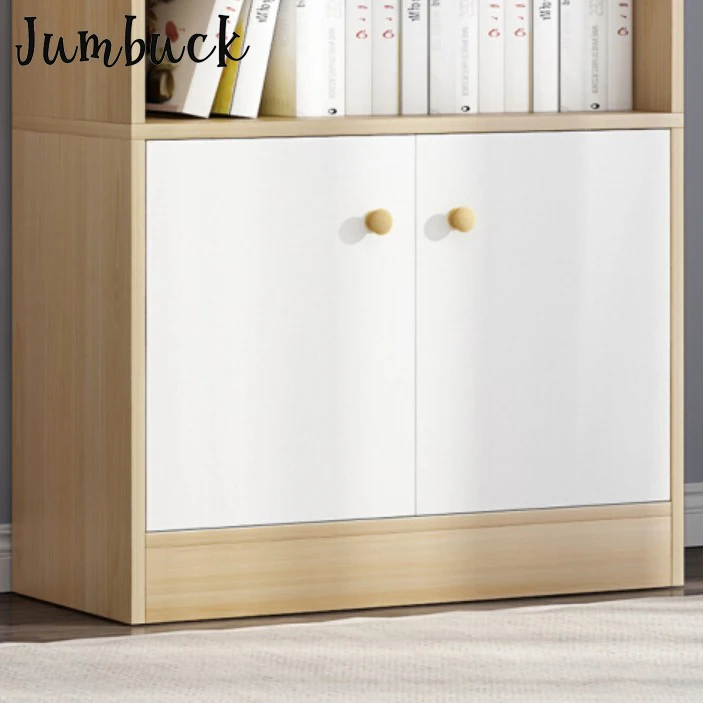 combination bookcases and book cabinet with doors modern bookshelf