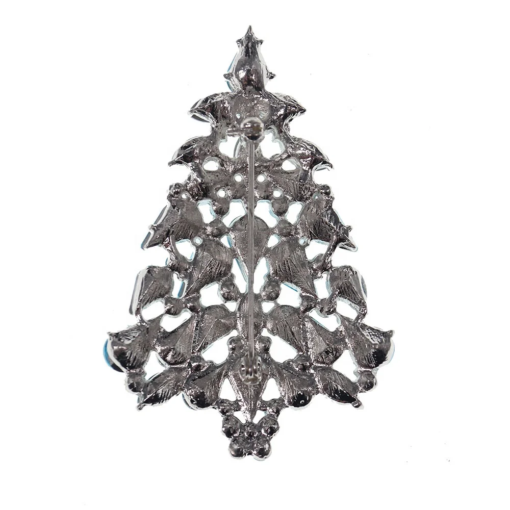 Christmas Gifts Christmas Tree Broaches Pin Brooch Glass stone Broches Brooch Pin