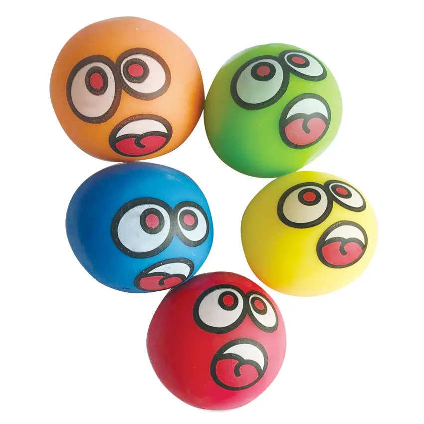 Novelty colorful  Emoji printing squeeze stress ball toy for anti stress