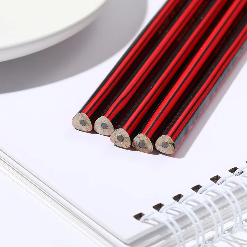 Triangle  Rod HB Pencil  Wooden Lead Pencils With Eraser Drawing Pencils for School Writing Stationery