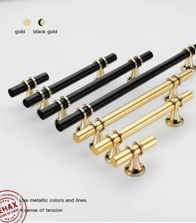 SS8918 Temax kitchen wardrobe cabinet drawer SS304 SS201 stainless steel Solid Hollow plastic Golden leg T bar handle