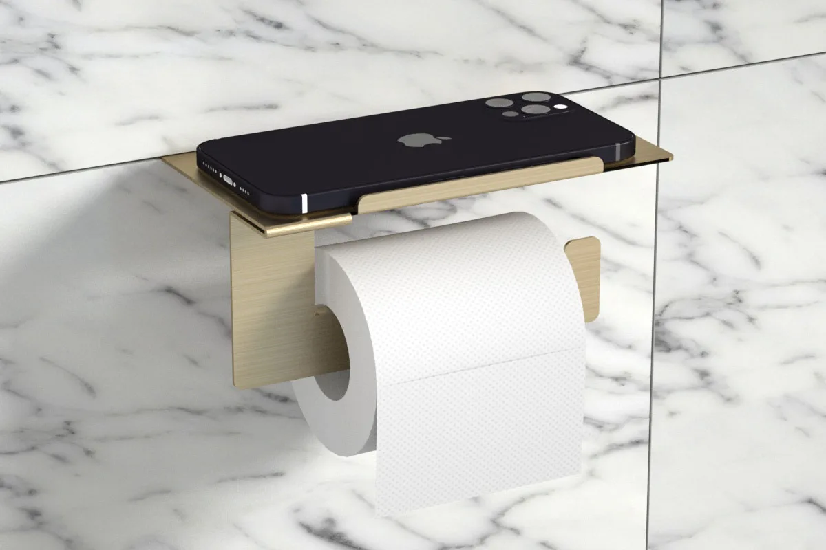 Cheap and hot sale  Stainless steel toilet paper holder and mobile phone holder, no rust, simple installation