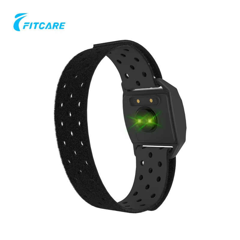 Fitcare OEM/ODM Optical Armband Heart Rate Monitor for Garmin, Apple, Android, Peloton, Zwift, Strava app connect