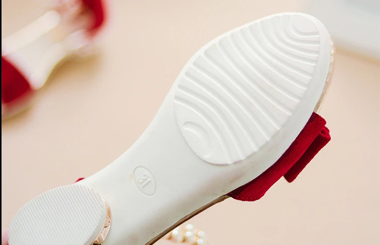 2020 летние милые сандалии для девочек большие детские замшевые сандалии с белым жемчугом обувь принцессы