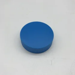 28mm 33mm 38mm Black blue plastic screw cap with ribbed finish and threaded closure for bottles