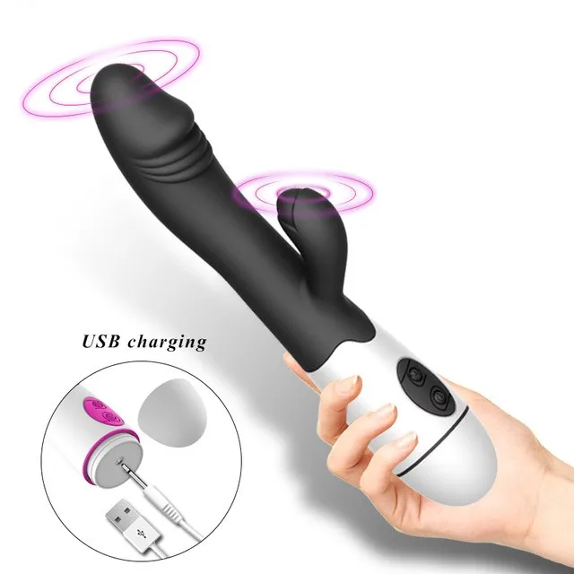  Amazon USB перезаряжаемые 10 скоростей Реалистический Пенис Вибратор Кролик вибратор стимуляция взрослые секс-игрушки для