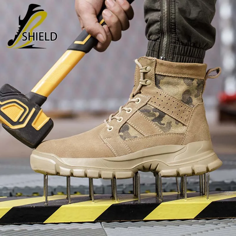 anti puncture welding safety shoes industrial construction work boots steel toe safety shoes For worker men
