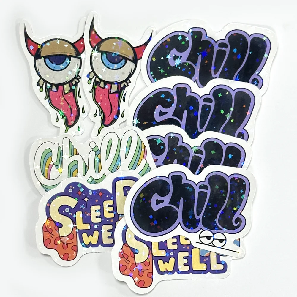 Custom die-cut vinyl sticker Printing packaging label self-adhesive waterproof kiss cut mark sticker