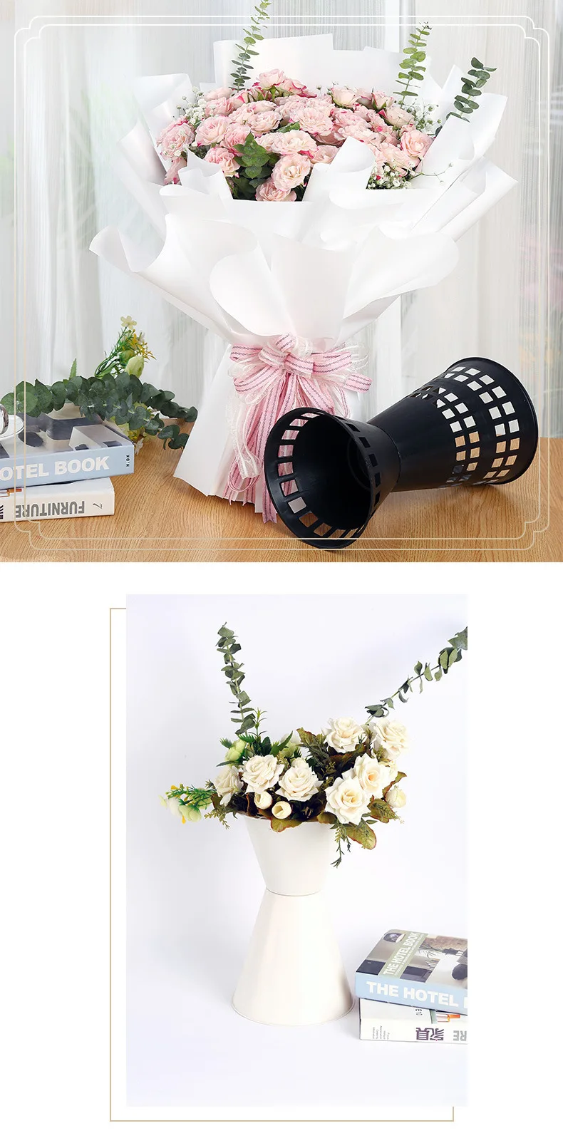 The most popular flower rapping barrel for flower bunch lover gift marriage gift Mother day Christmas decoration