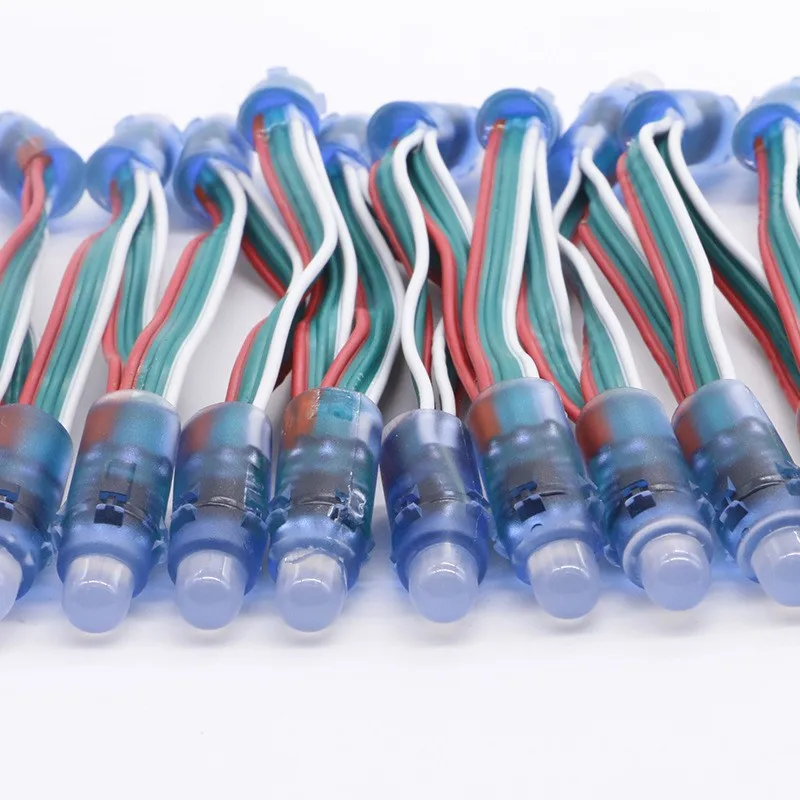 Ws2811 Led Lamp String Dc12V 0.3W 12Mm Waterproof Ip67 Smart Control Holiday Atmosphere Running Water Led Ws2811 Gradient Light