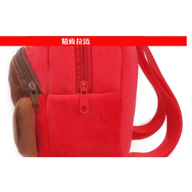 
cute monkey fur kid bag kindergaden children backpack 