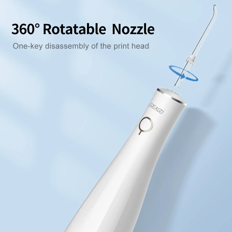 BSCI Approved Seago SG-8009 Portable Water Flosser Cordless DIY Dental Irrigator With Different Nozzles CE Certificate