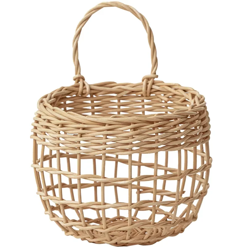 ECO Wall Hanging basket Garlic Onion baskets rattan wicker kitchen basket storage fruit Baby Toy Storage flower pots & planters