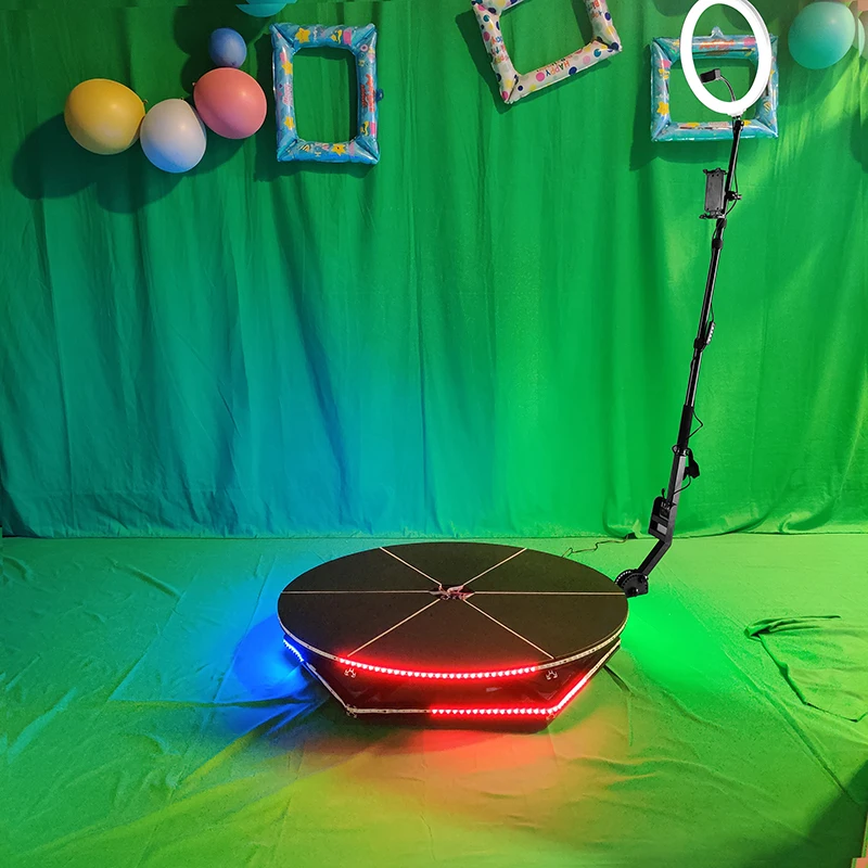 Led spin 360 degree camera 360 photobooth automatic machine backdrop inflatable props accessories 360 photo booth