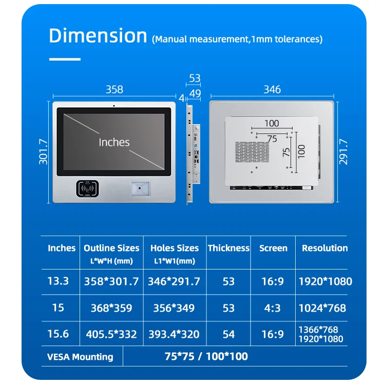 15 inch android tablet kiosk FHD Capacitive Touch Payment Kiosks Inch Touch Screen Kiosk For Lobby Self-Service