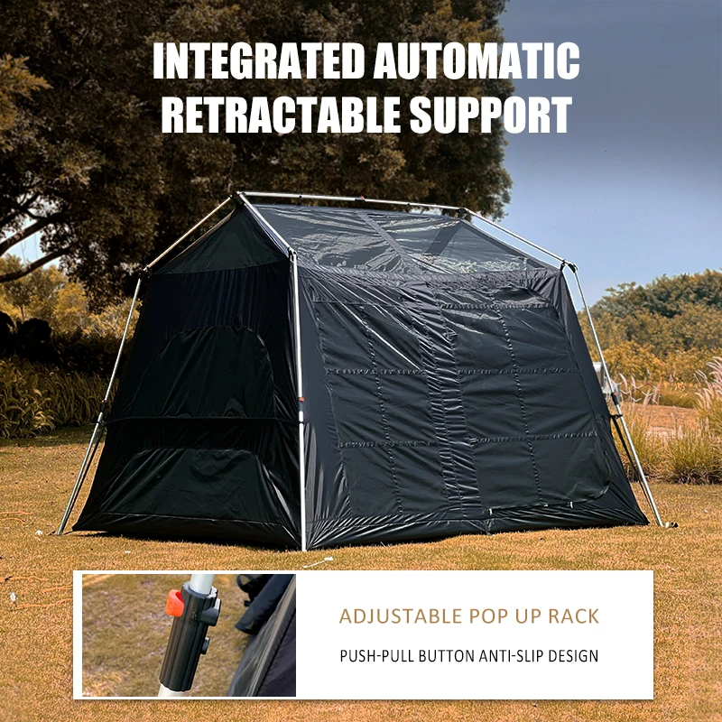 Gofun White Cloud Dancer Automatic Camping Tent, 2023 Black Knight 3 - 4 Person Beach Tent With Cinema/